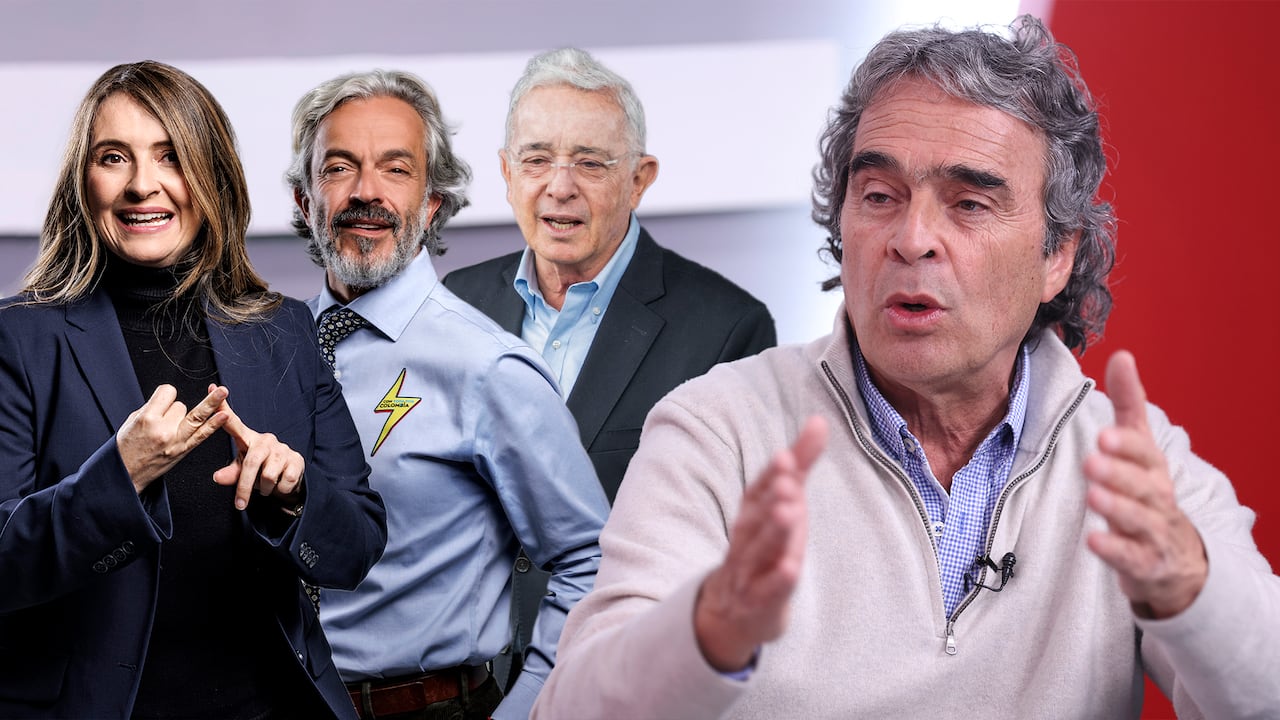 Paloma Valencia, Juan Daniel Oviedo, Álvaro Uribe y Sergio Fajardo.