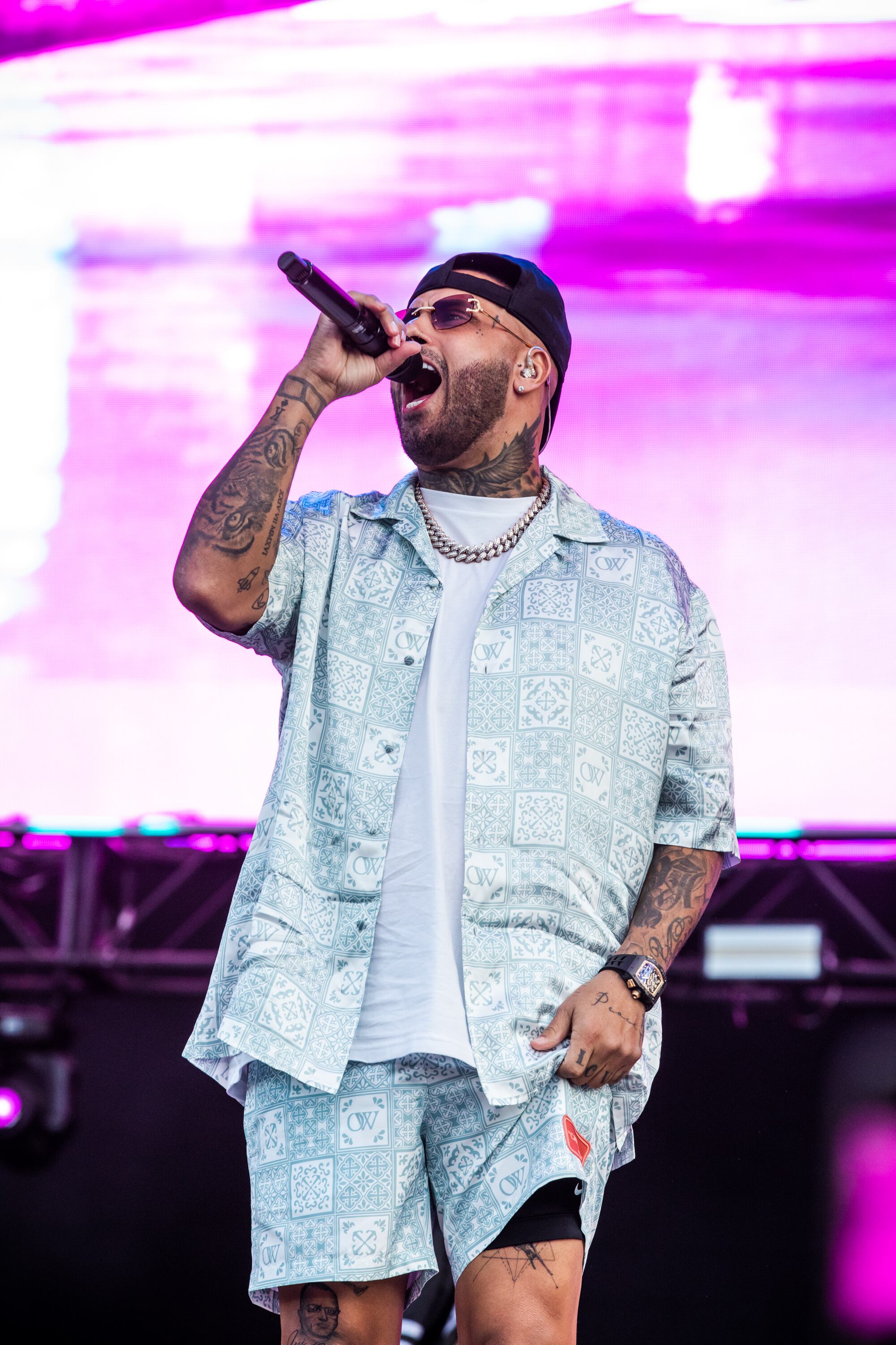 Nicky Jam se presenta en el escenario durante el Festival Sueños en Grant Park el 28 de mayo de 2023 en Chicago, Illinois. (Foto de Natasha Moustache/Getty Images)