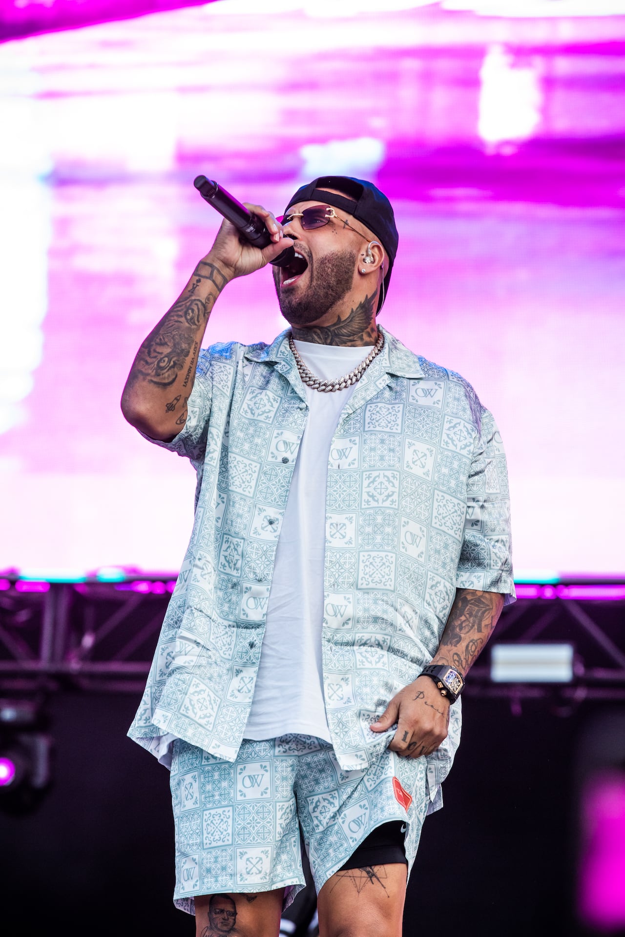 Nicky Jam se presenta en el escenario durante el Festival Sueños en Grant Park el 28 de mayo de 2023 en Chicago, Illinois. (Foto de Natasha Moustache/Getty Images)