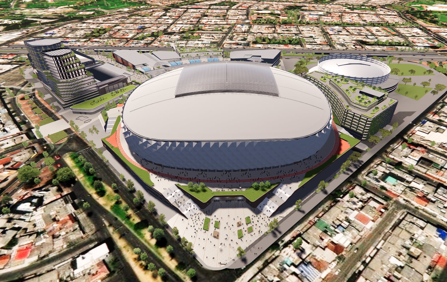 Render de lo que será el nuevo Estadio El Campín, en Bogotá