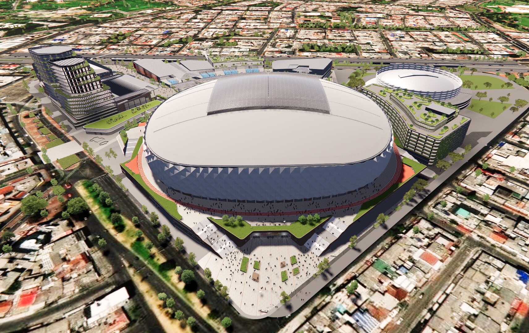 Render de lo que será el nuevo Estadio El Campín, en Bogotá