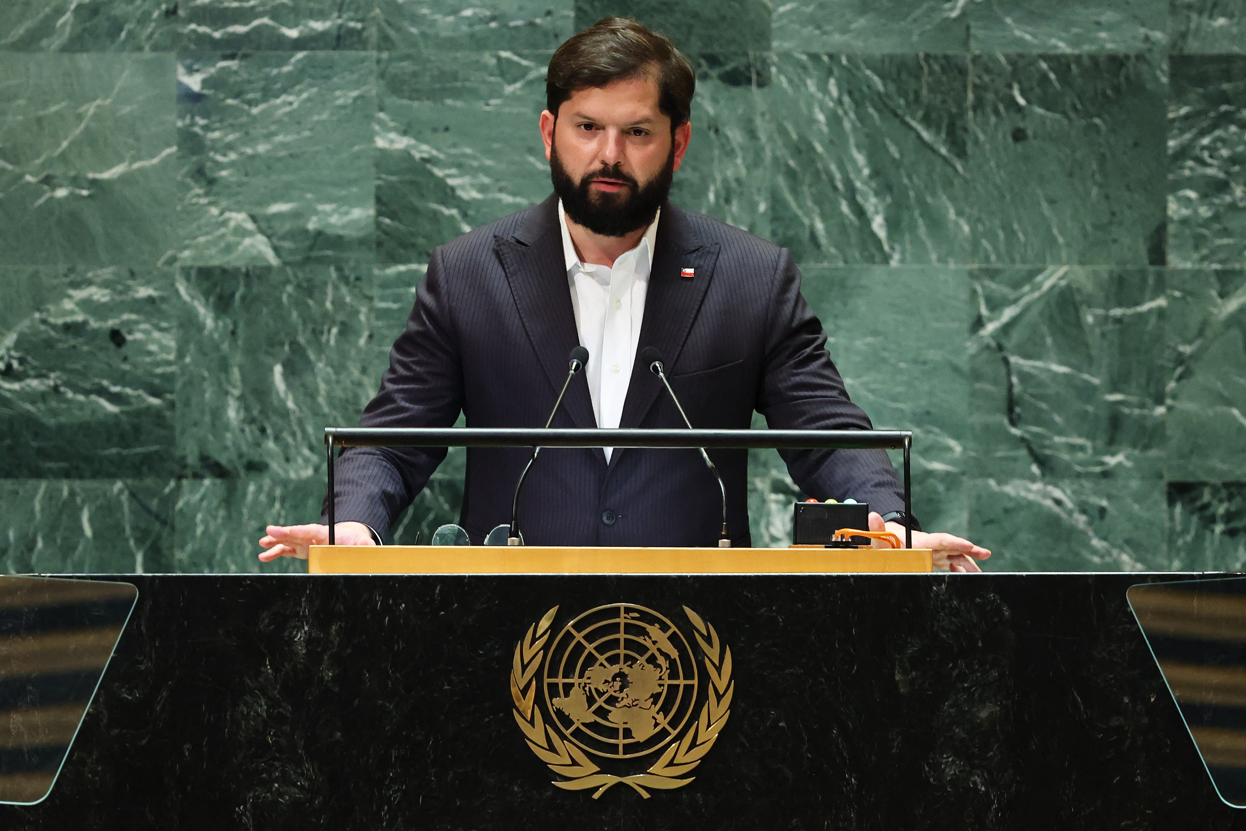 Gabriel Boric, presidente de Chile en la ONU