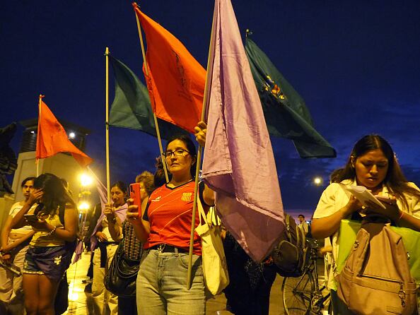 Manifestación feminista en Lima, Perú.