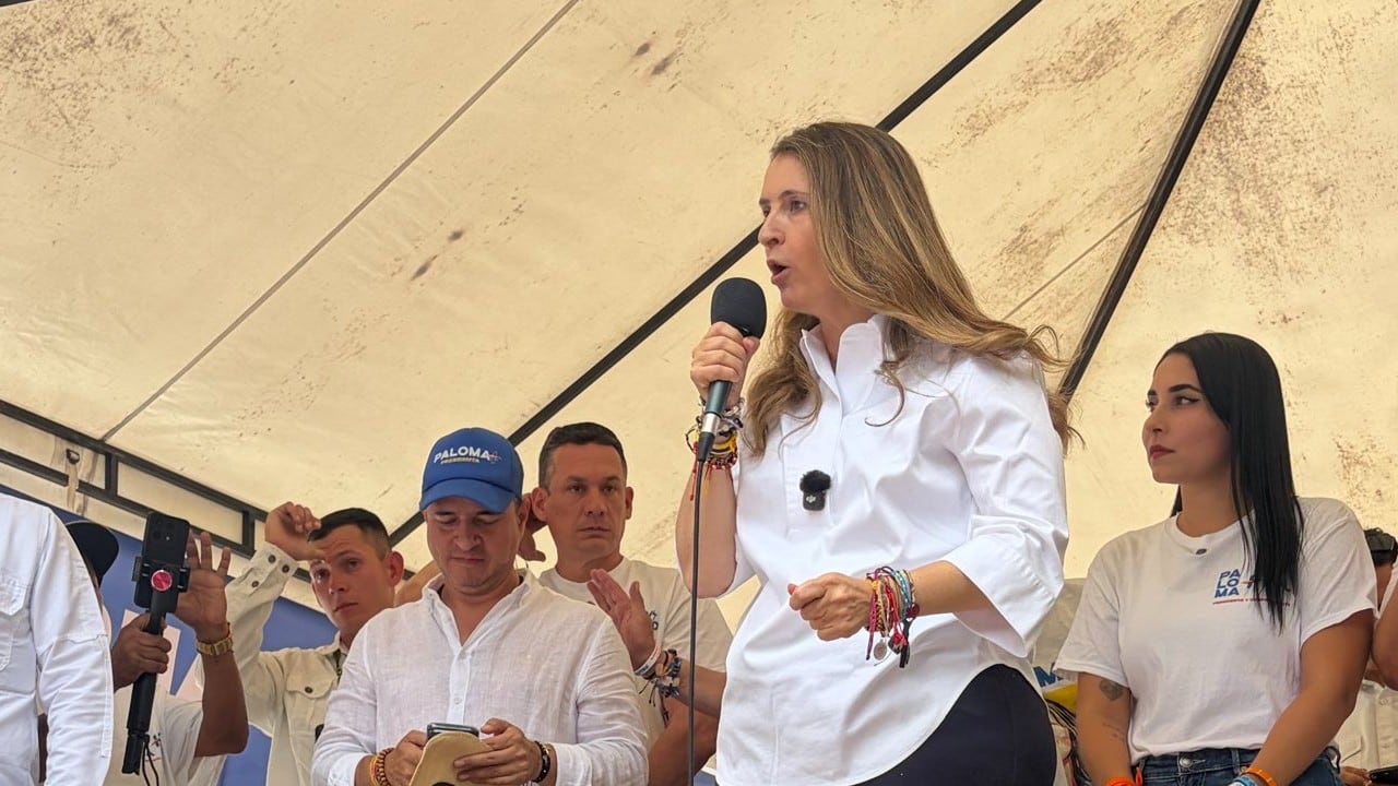 La candidata presidencial Paloma Valencia participó de un evento de campaña en Andes, Antioquia.