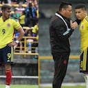 Tomás Ángel, Héctor Cárdenas y Gustavo Puerta. Selección Colombia sub-20.