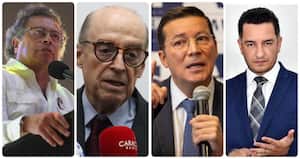 Gustavo Petro, Álvaro Leyva, Hernán Penagos y Andrés Idarraga.