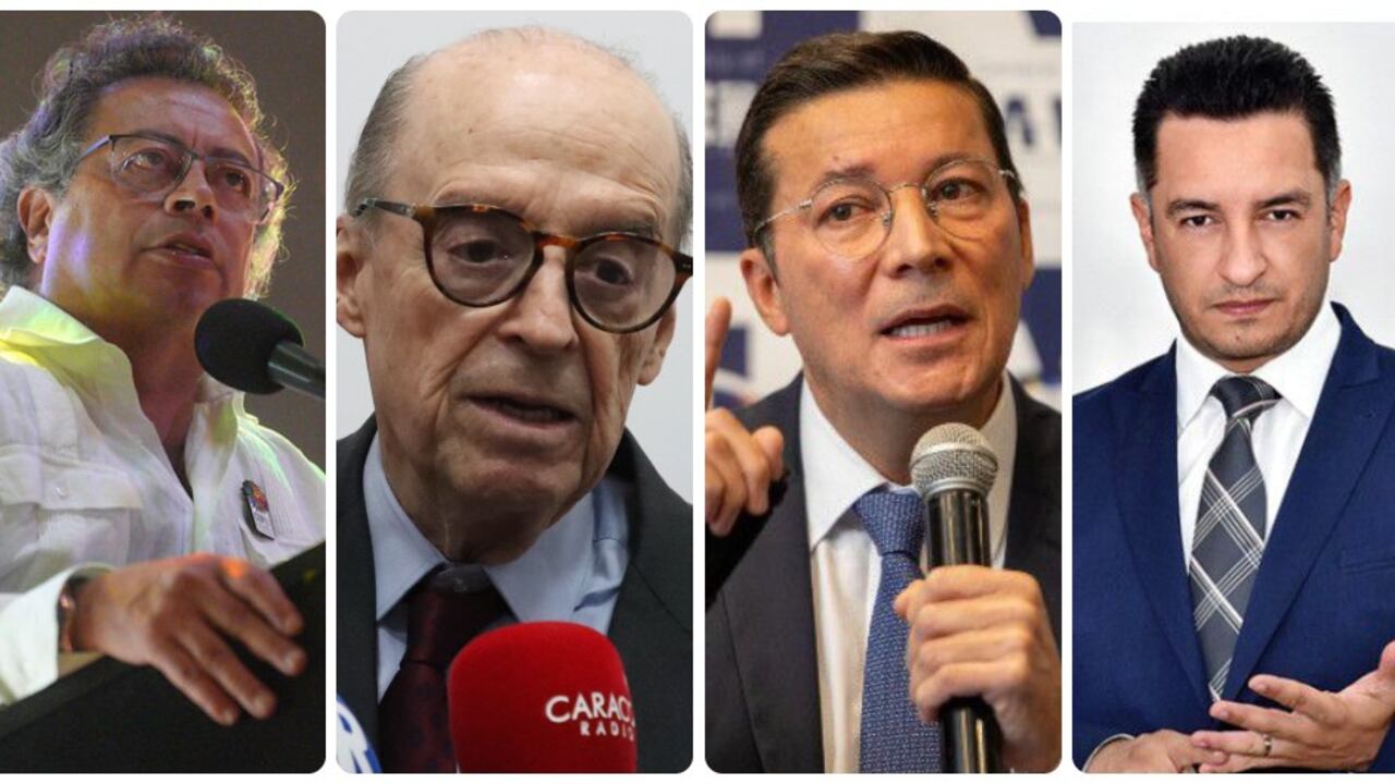 Gustavo Petro, Álvaro Leyva, Hernán Penagos y Andrés Idarraga.