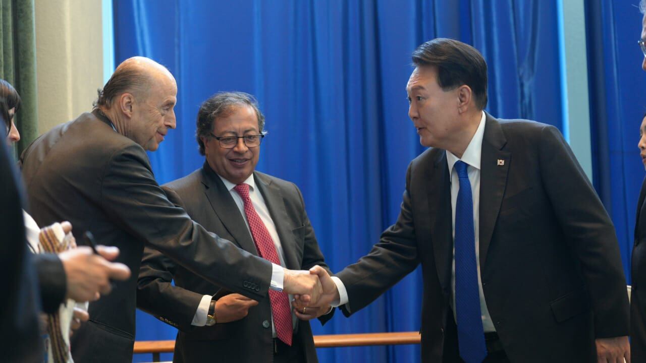 El canciller Álvaro Leyva y el presidente Petro en la Asamblea General de la ONU
