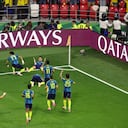 Celebración de la Selección Colombia en el gol de Luis Díaz ante Uzbekistán en el Mundial 2026