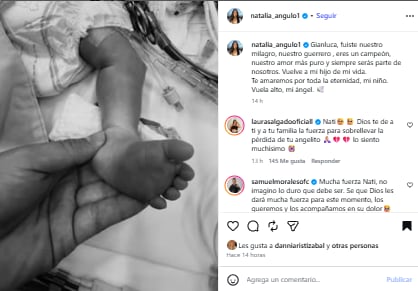 Natalia Angulo, pareja de Dekko, habló de la muerte de su bebé.