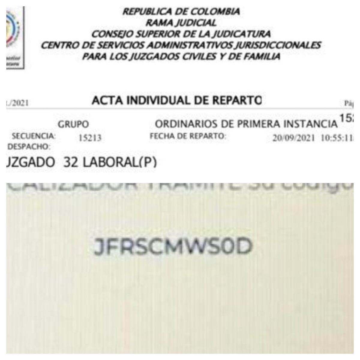 Procesos laborales contra Anzaty. El primero en juzgados laborales. El segundo es el código del proceso ante la Unidad de Gestión Pensional y Parafiscales (UGPP)