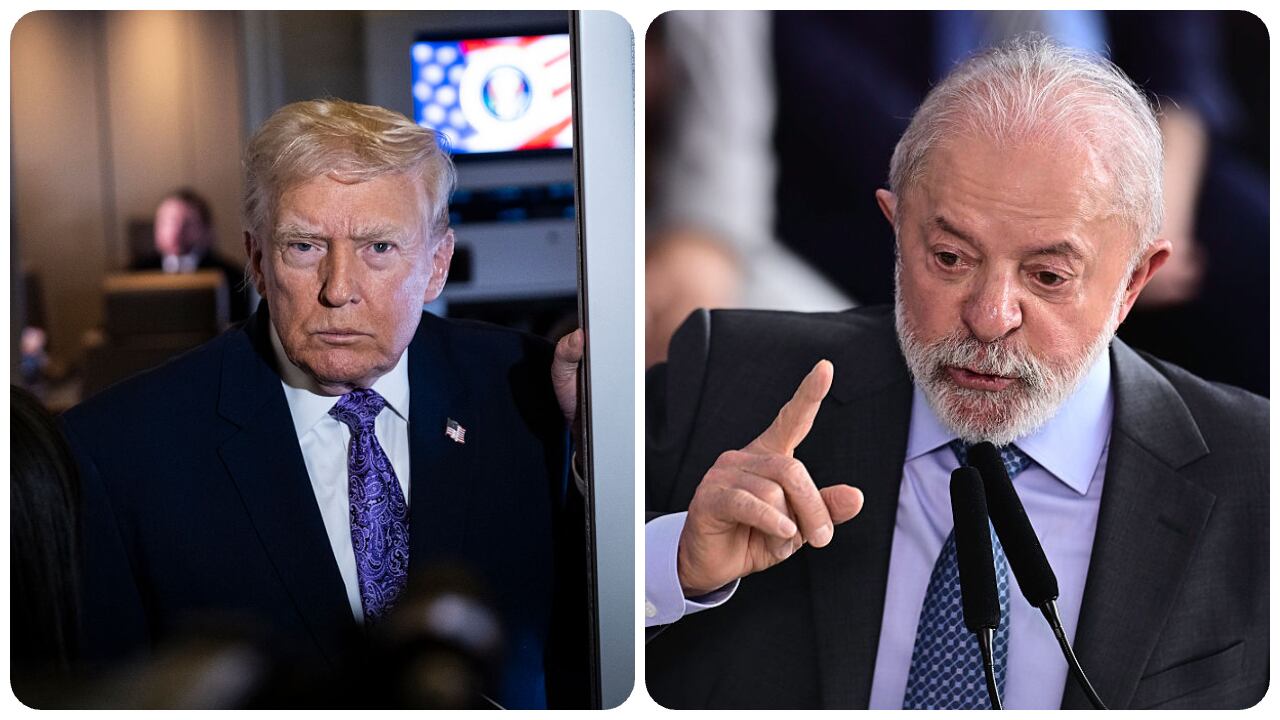 Presidentes de EE. UU., Donald Trump; y de Brasil, Luiz Inácio Lula da Silva.
