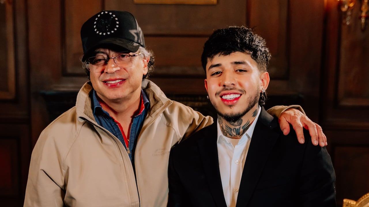 El presidente Gustavo Petro y el streamer Westcol.