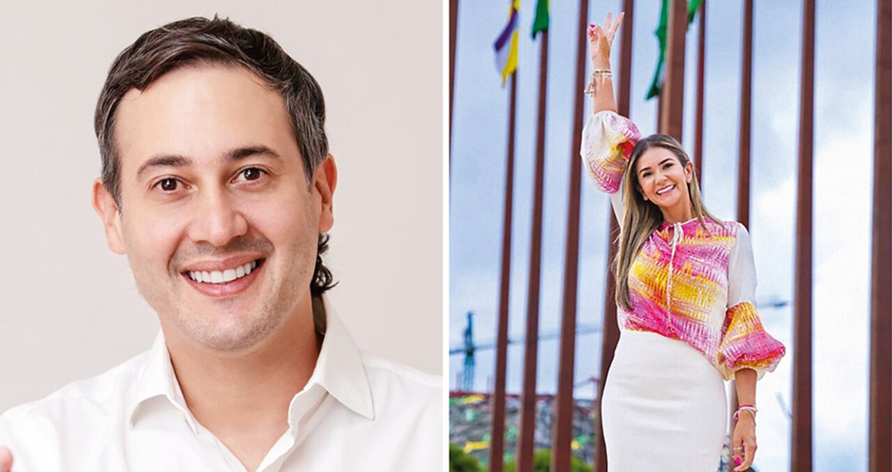 Mario Fernández Alcocer, primo de Verónica Alcocer, fue otro de los derrotados. A la derecha: Elvia Milena Sanjuan, heredera de Cielo Gnecco, ganó la Gobernación de Cesar.