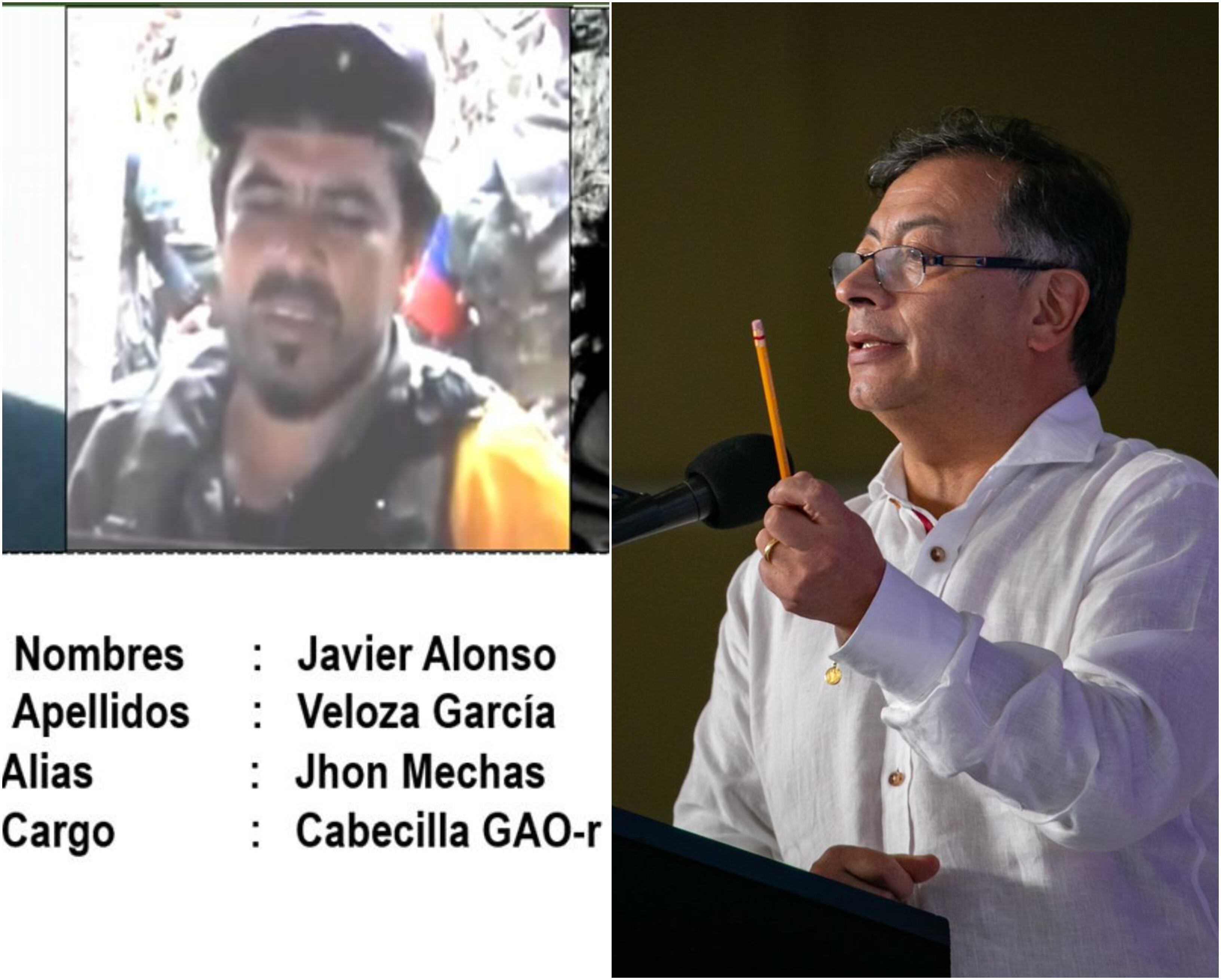 Presidente Gustavo Petro y Jhon Mechas