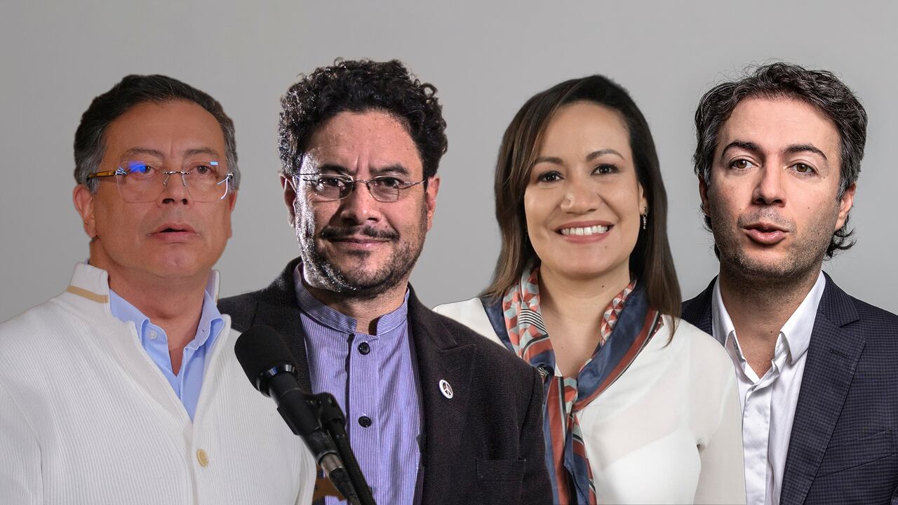 Gustavo Petro, Iván Cepeda, Carolina Corcho y Daniel Quintero.