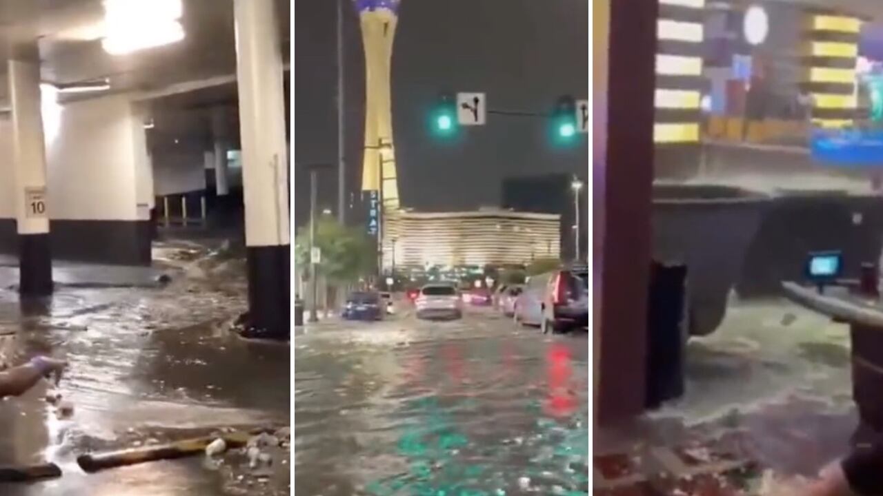 Las Vegas se vida afectada por una dura tormenta que inundó gran parte de la ciudad