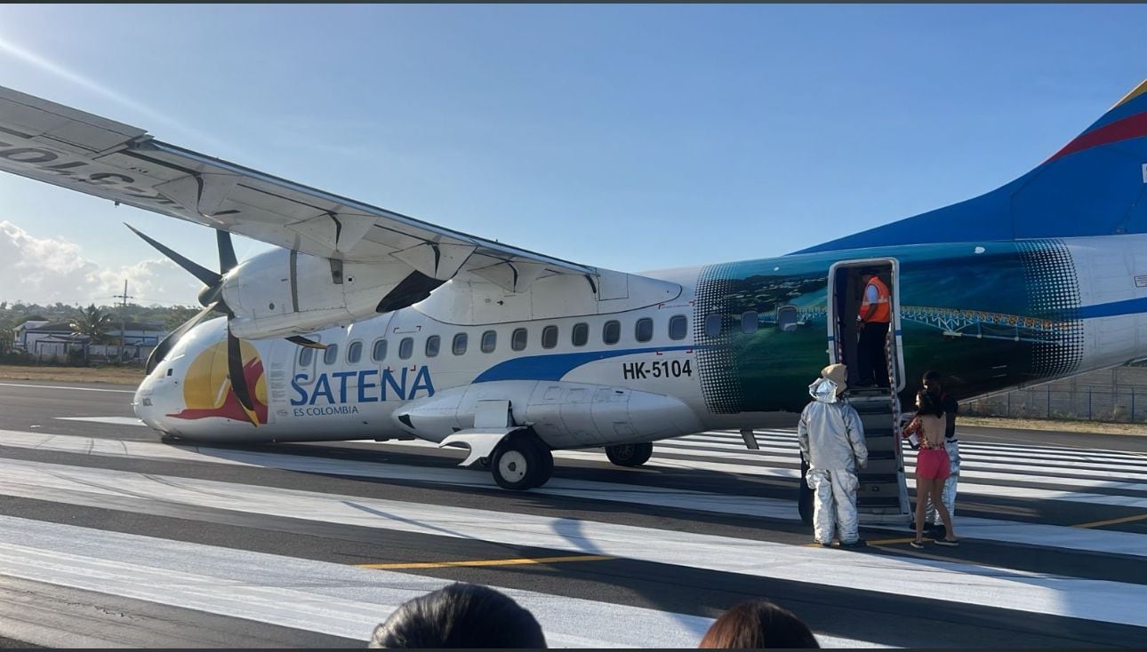 Avión de satena sufrió accidente en el despegue