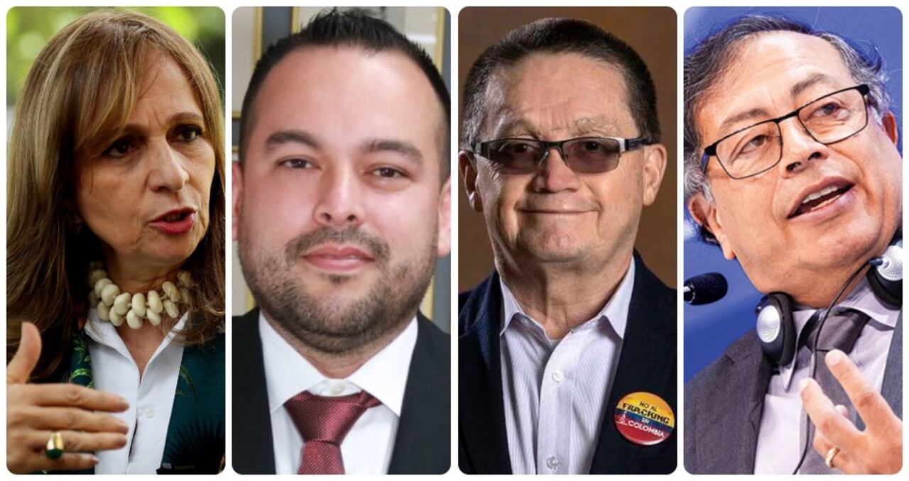 Ángela María Robledo, Edwin Palma, Guillermo García y Gustavo Petro.