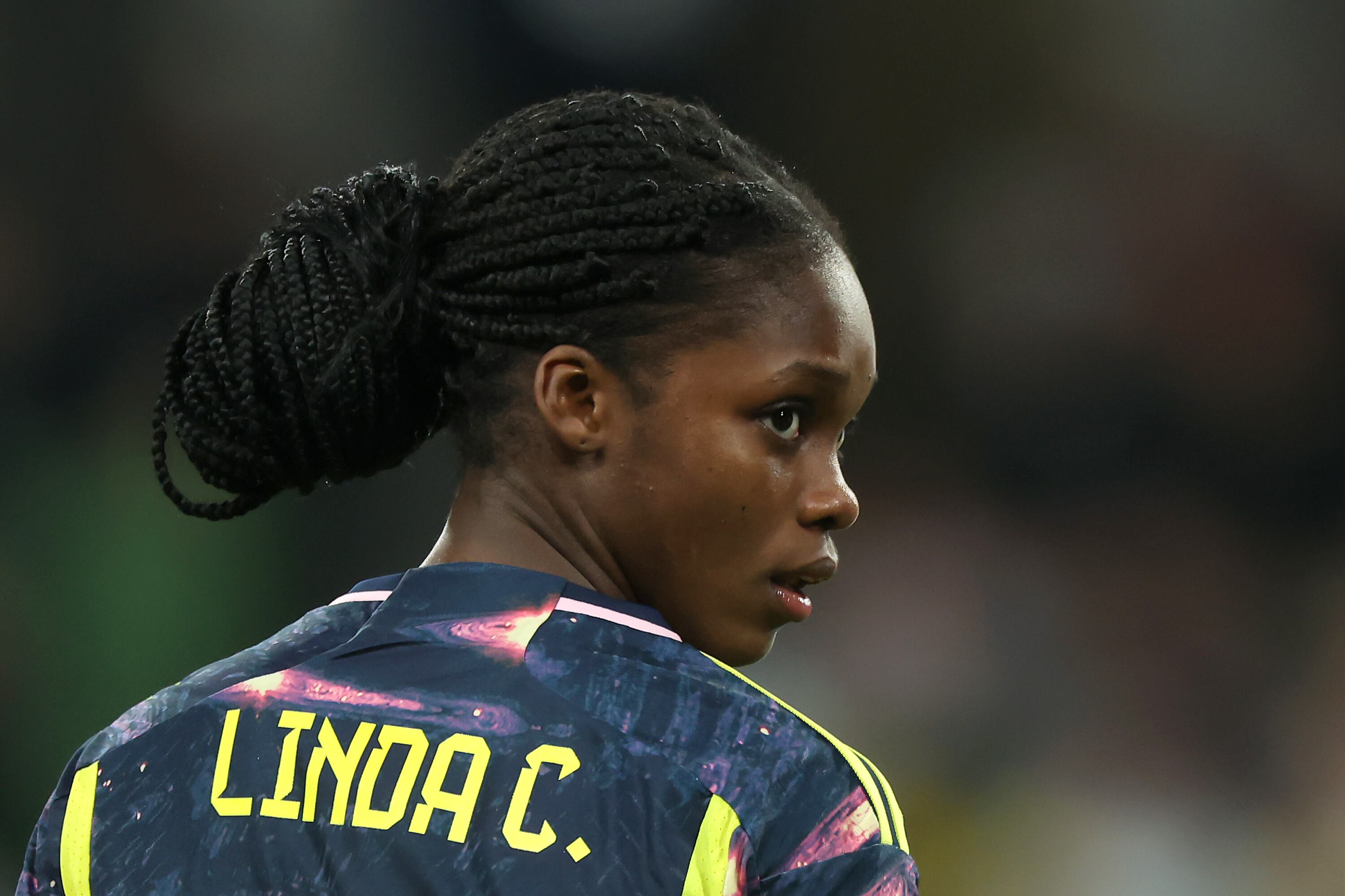 MELBOURNE, AUSTRALIA - AUGUST 08: Linda Caicedo of Colombia looks on during the FIFA Women's World Cup Australia & New Zealand 2023 Round of 16 match between Colombia and Jamaica at Melbourne Rectangular Stadium on August 08, 2023 in Melbourne / Naarm, Australia. (Photo by Alex Grimm - FIFA/FIFA via Getty Images)