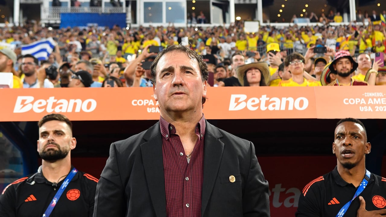 Néstor Lorenzo, técnico de la Selección Colombia en un partido de la Copa América 2024.