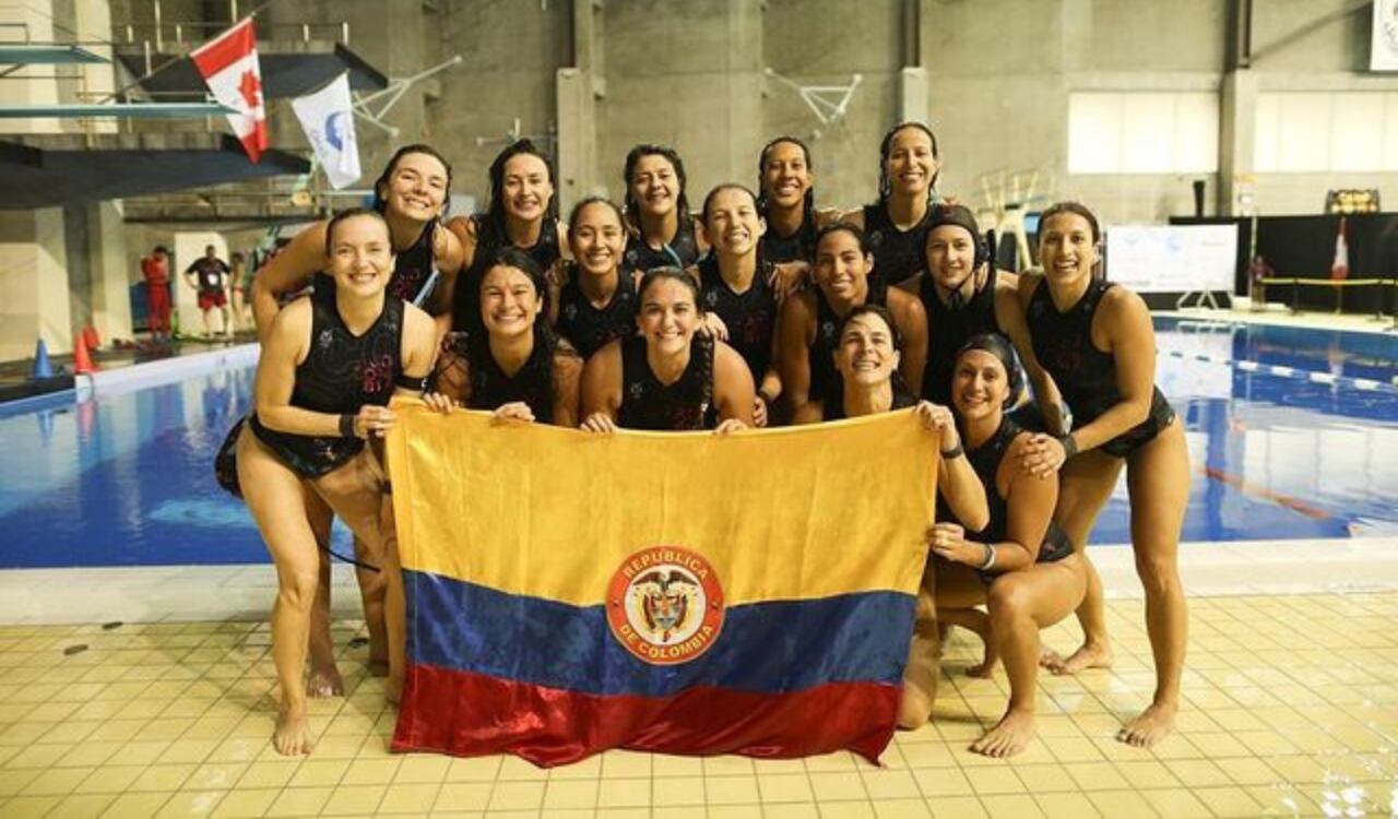 Selección Colombia de Rugby Subacuático en el Mundial 2023.