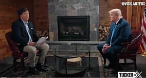 Tucker Carlson le pregunta directamente a Donald Trump: «¿Crees que Epstein se suicidó?» Foto X @TuckerCarlson