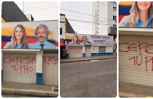 Denuncian la vandalización de la sede política ubicada en el barrio Antonio Santos de Bucaramanga.