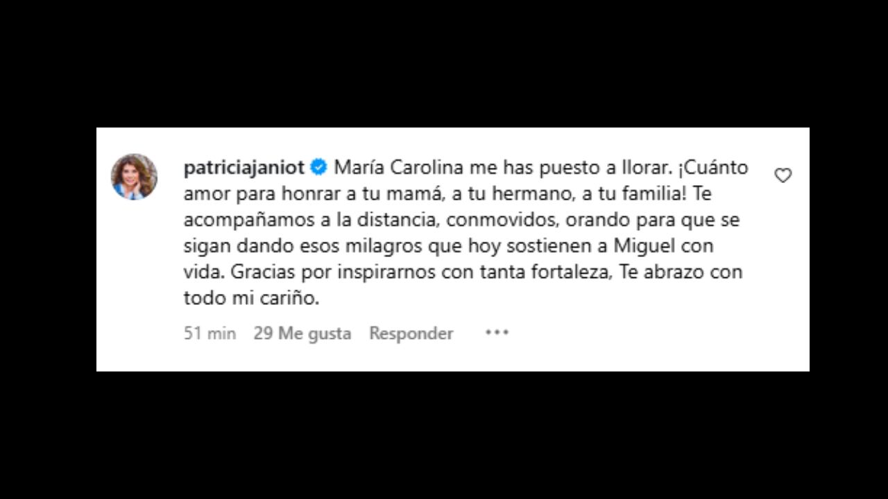 Patricia Janiot reaccionó a fotos de María Carolina Hoyos