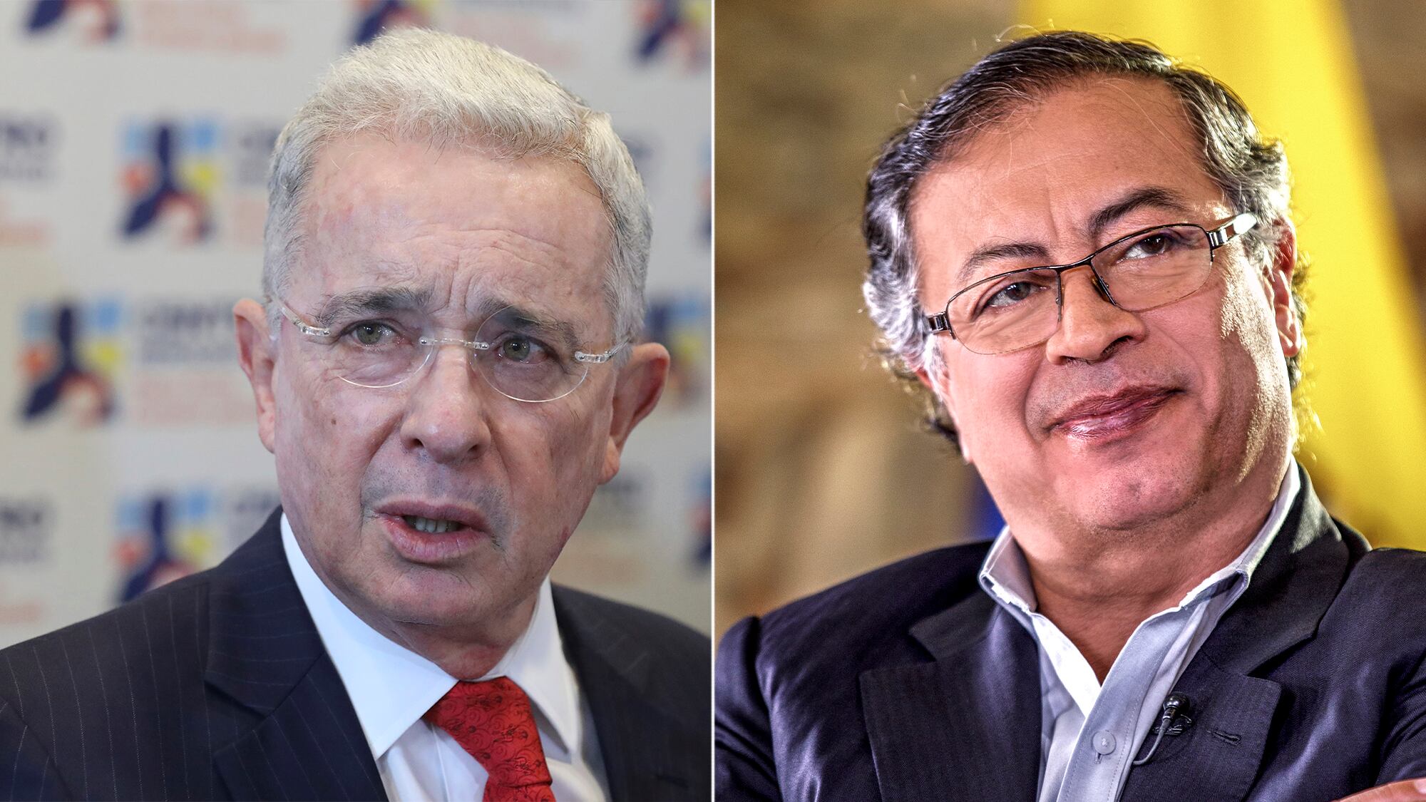 Álvaro Uribe y Gustavo Petro.