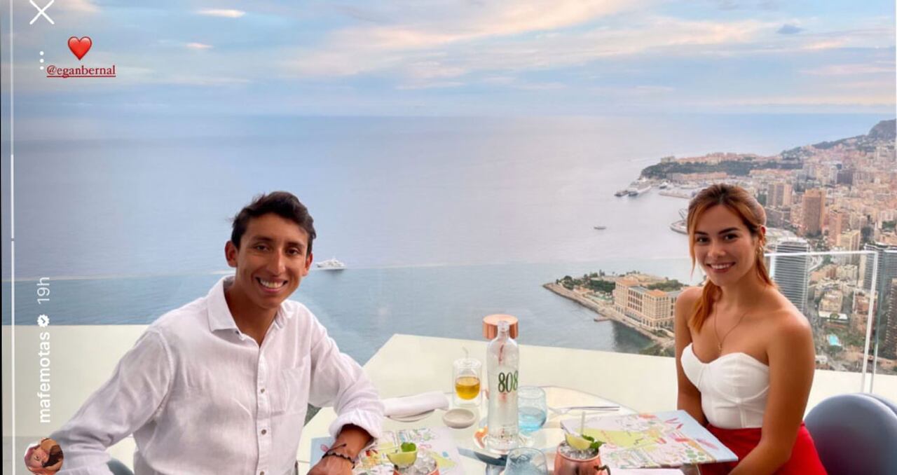 Egan Bernal y Mafe Motas - Foto tomada de Instagram @mafemotas