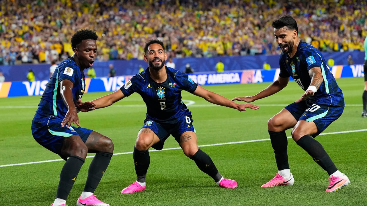Brasil celebrando su triunfo, sobre Haití, en la segunda fecha de la fase de grupos del Mundial 2026.