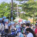 Habitantes de Puerto Wilches y otras poblaciones cercanas adelantaron este jueves un cacerolazo en oposición a la implementación del fracking en su territorio. Foto: Alianza Colombia Libre de Fracking.