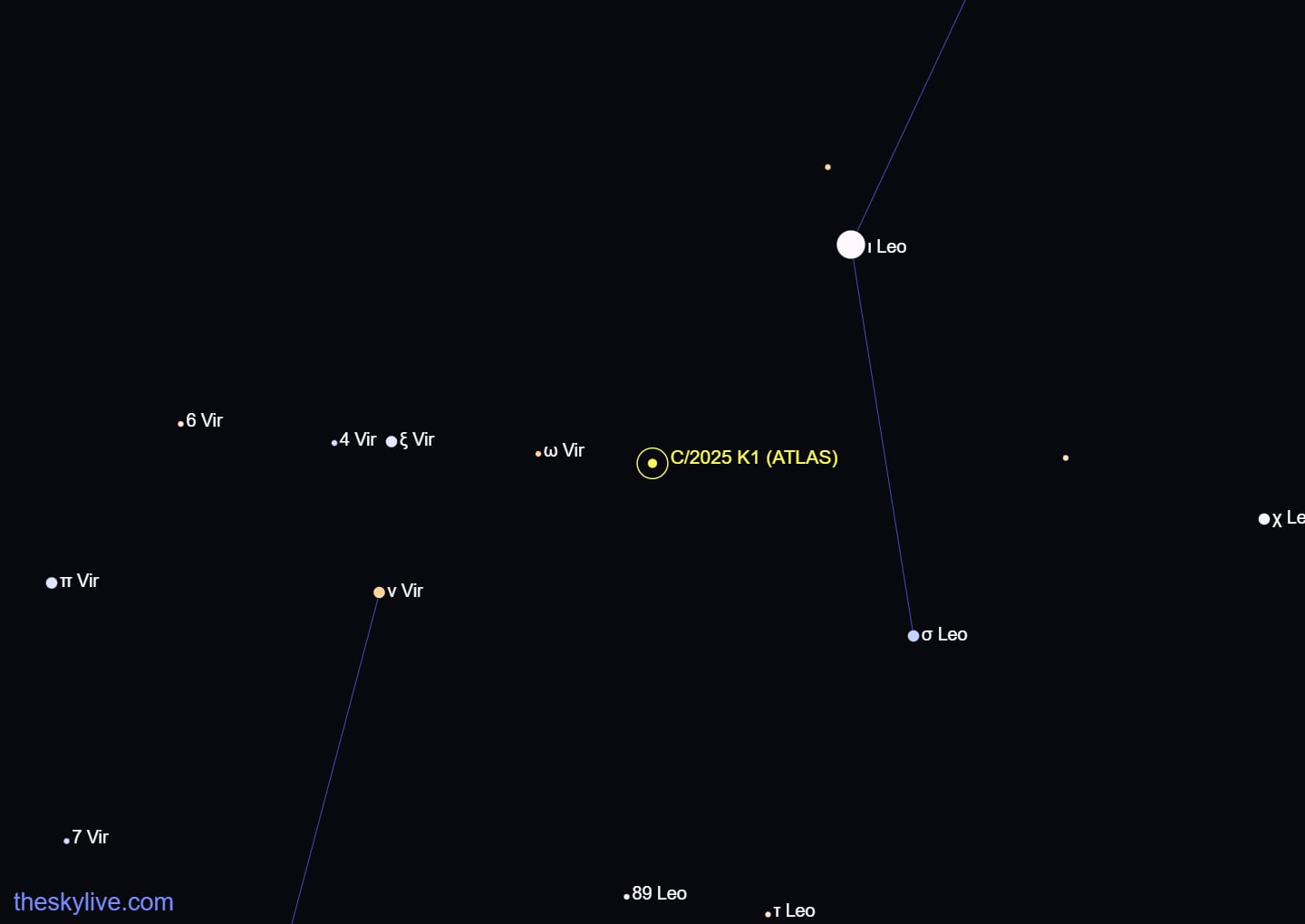 Su mayor acercamiento será el 25 de noviembre de 2025, a unos 60,3 millones de km.