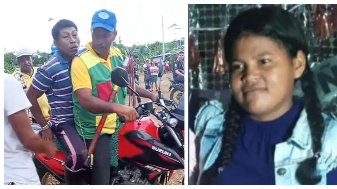 Jaider Feria Lucas, de camiseta de rayas, fue detenido al ser acusado de asesinar a su pareja, una joven madre de cuatro pequeños en Carmen de Darién.