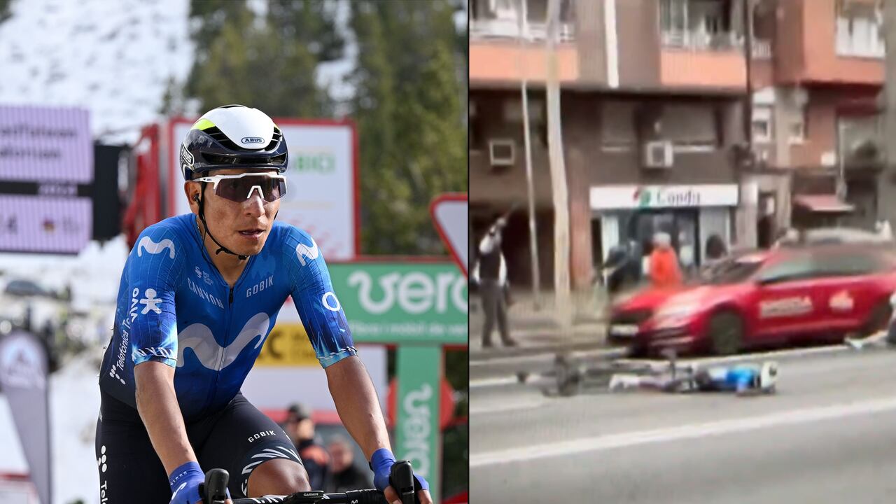 Faltaban cerca de 44 km para la meta cuando Nairo Quintana sufrió una caída que lo dejó fuera de la carrera.