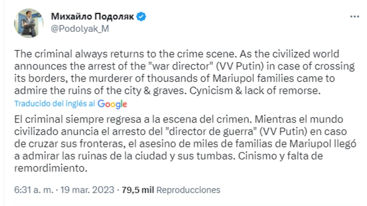 Imagen de Twitter de @Podolyak_M