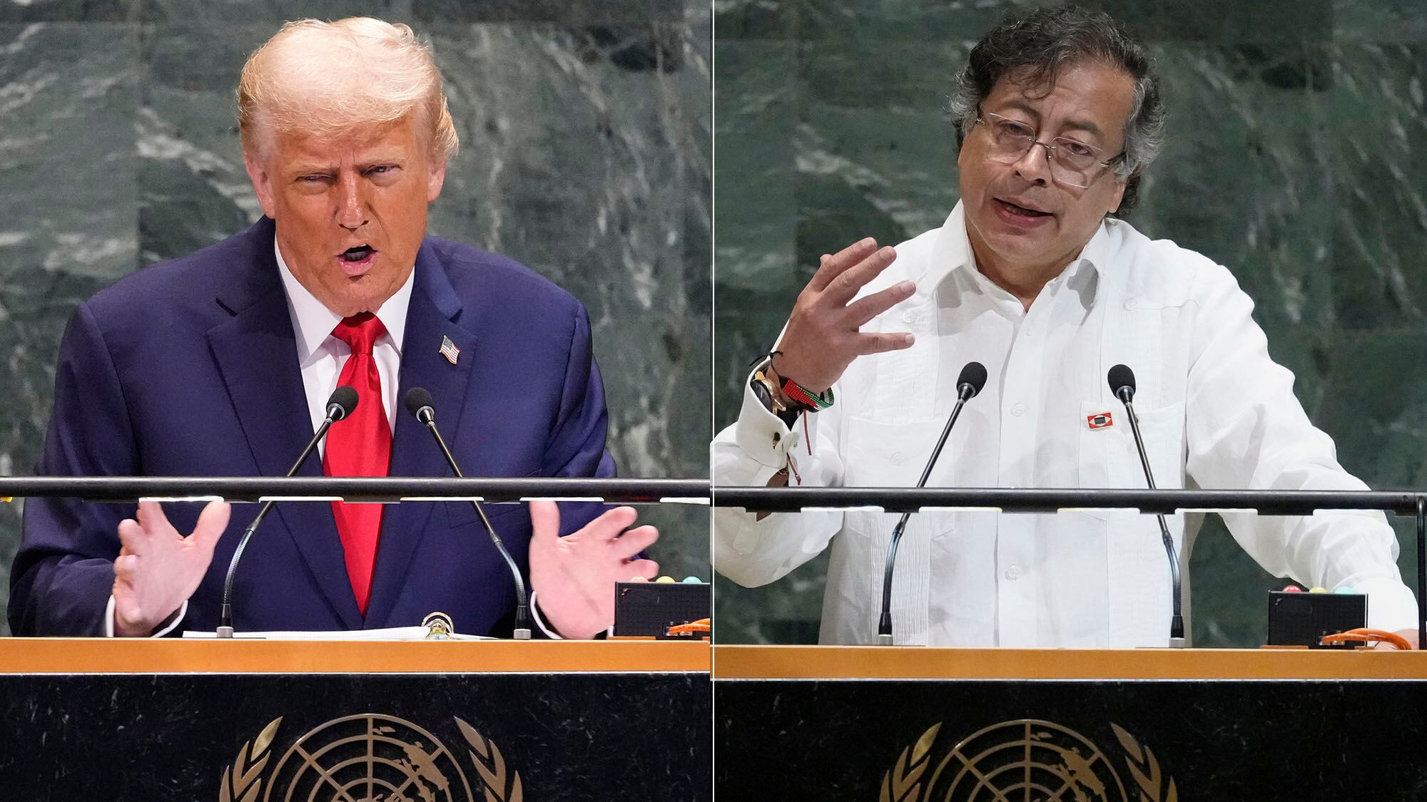 Donal Trump y Gustavo Petro ONU