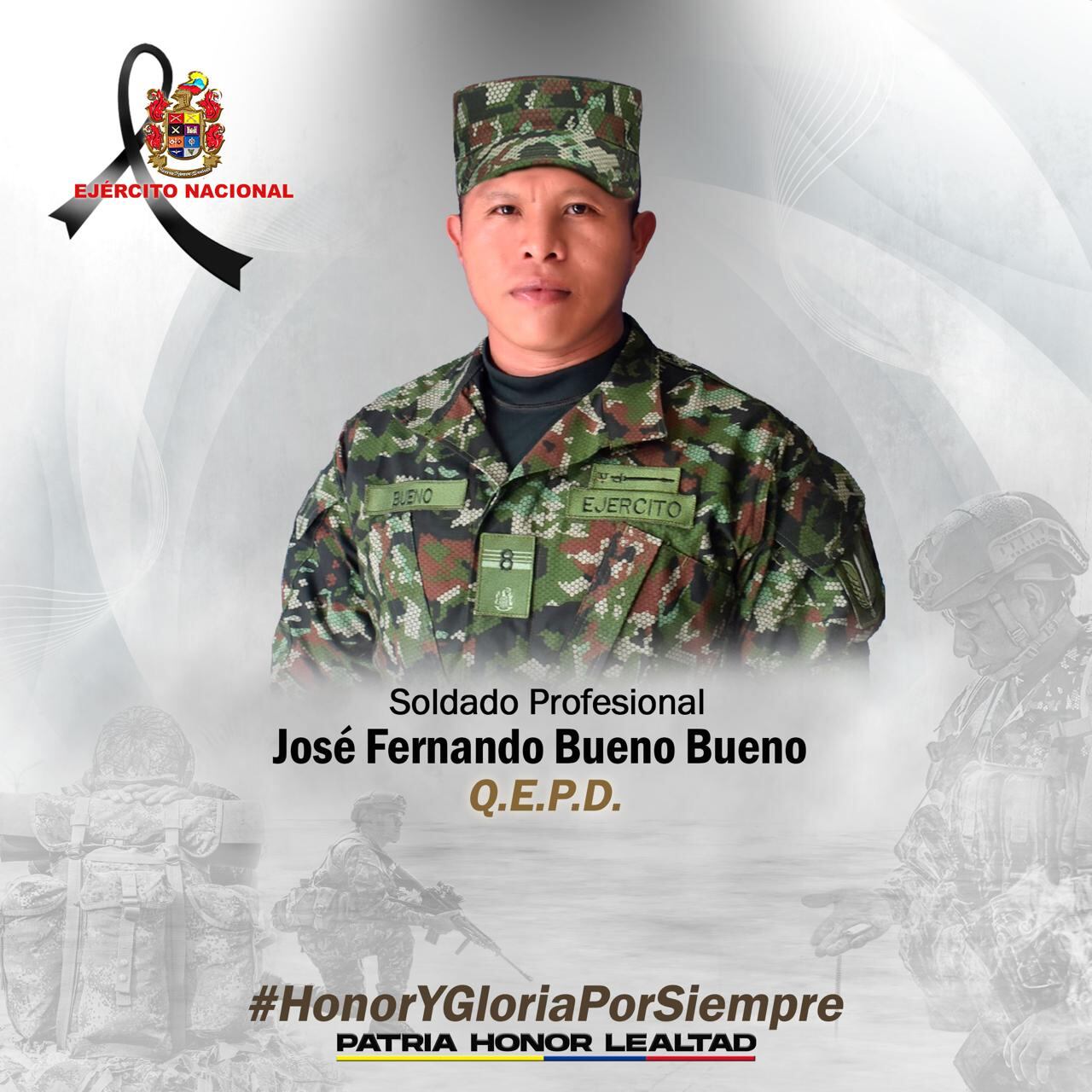 Soldado profesional José Fernando Bueno Bueno.