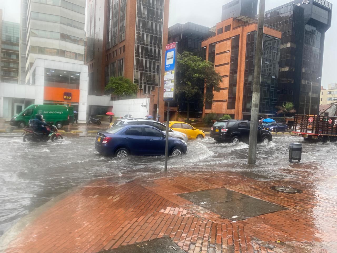 Lluvias en Bogotá este lunes, 5 de febrero.