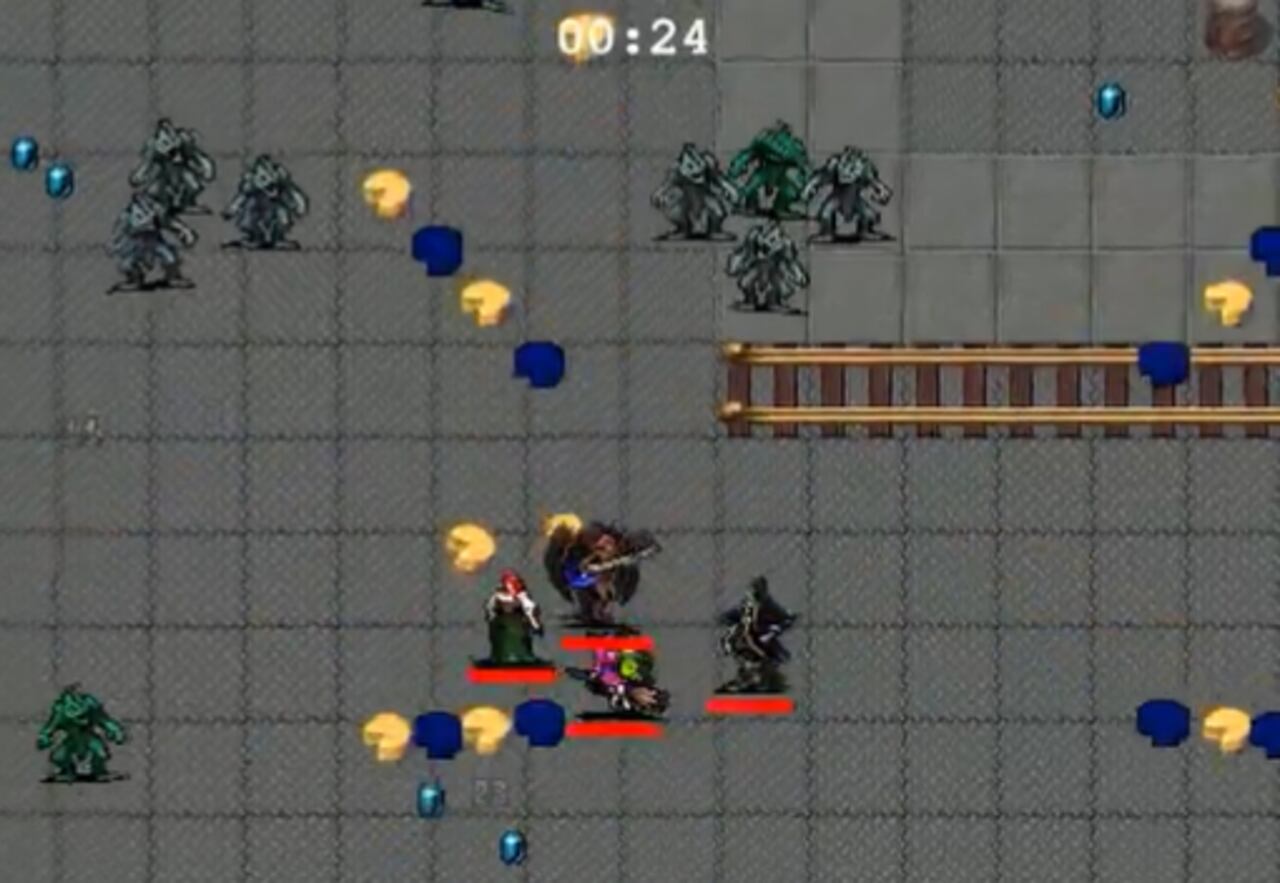 Los jugadores usan varias armas y personajes para defenderse de abrumadoras hordas de enemigos