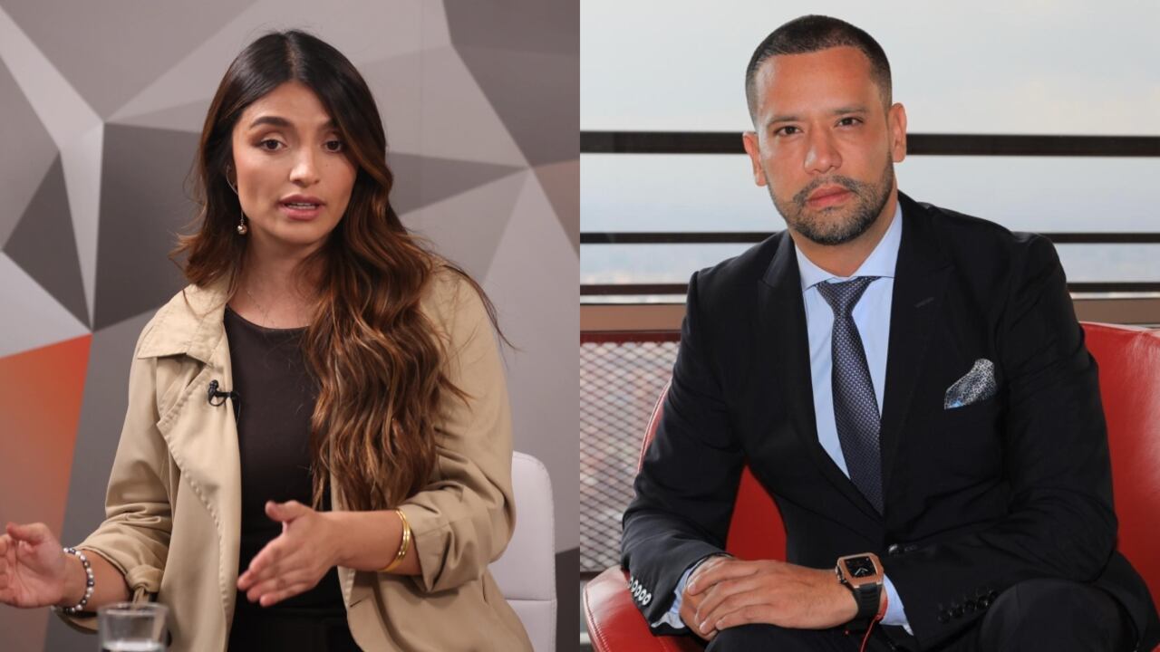 Ximena Bustamante, expareja del abogado Miguel Ángel del Río, y Diego Cadena, abogado del expresidente Uribe.