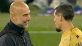 Pep Guardiola y Daniel Muñoz