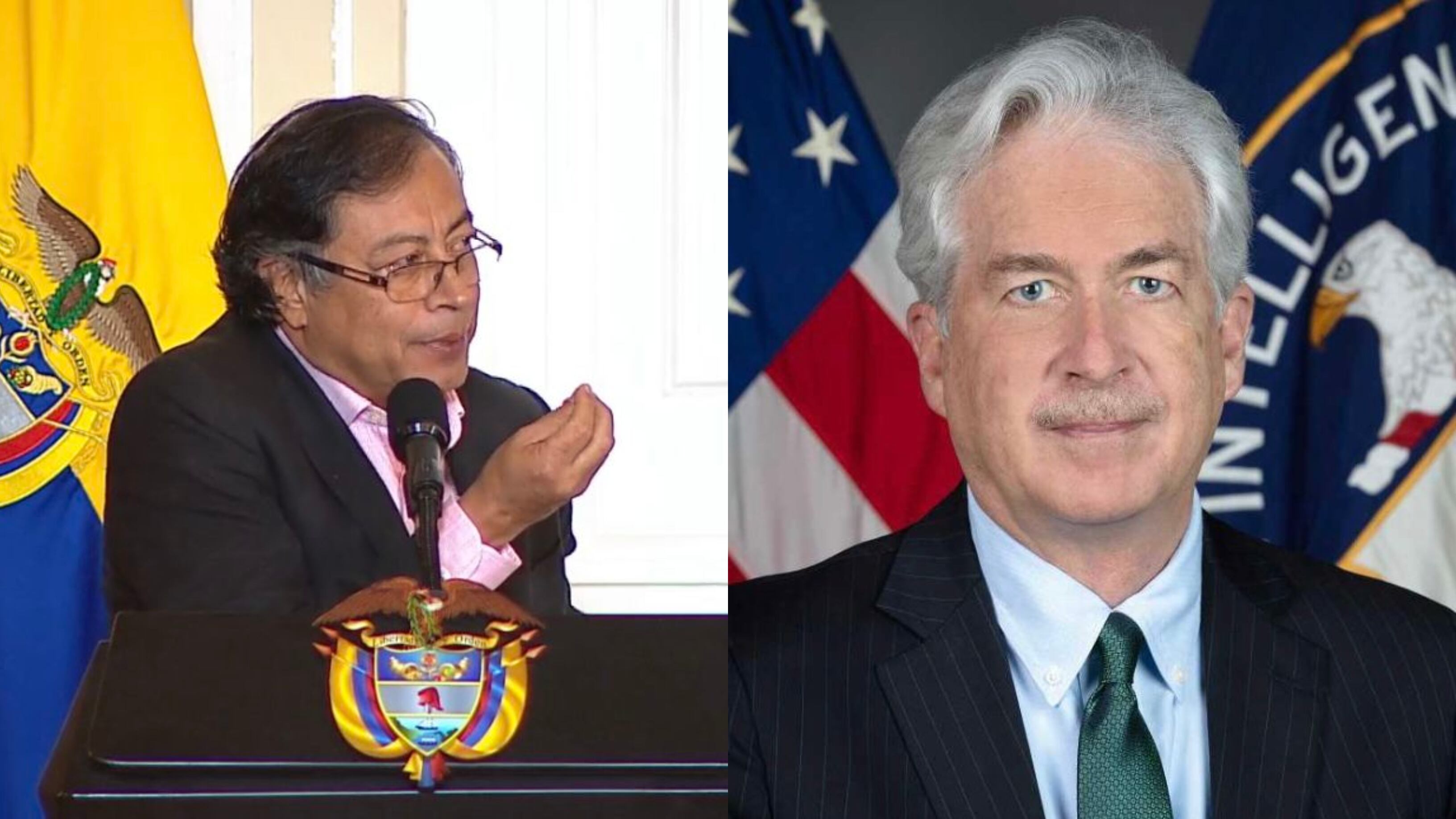 Presidente Gustavo Petro y director de la CIA  William Joseph Burns