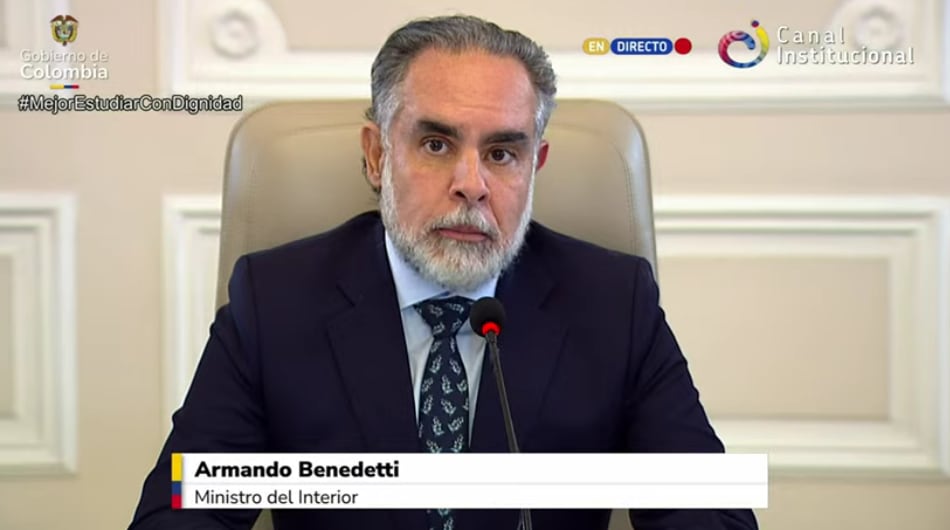Ministro del Interior, Armando Benedetti.