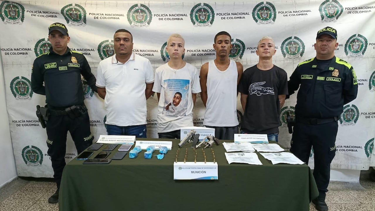 Capturados en operativos de la Policía de Barranquilla.