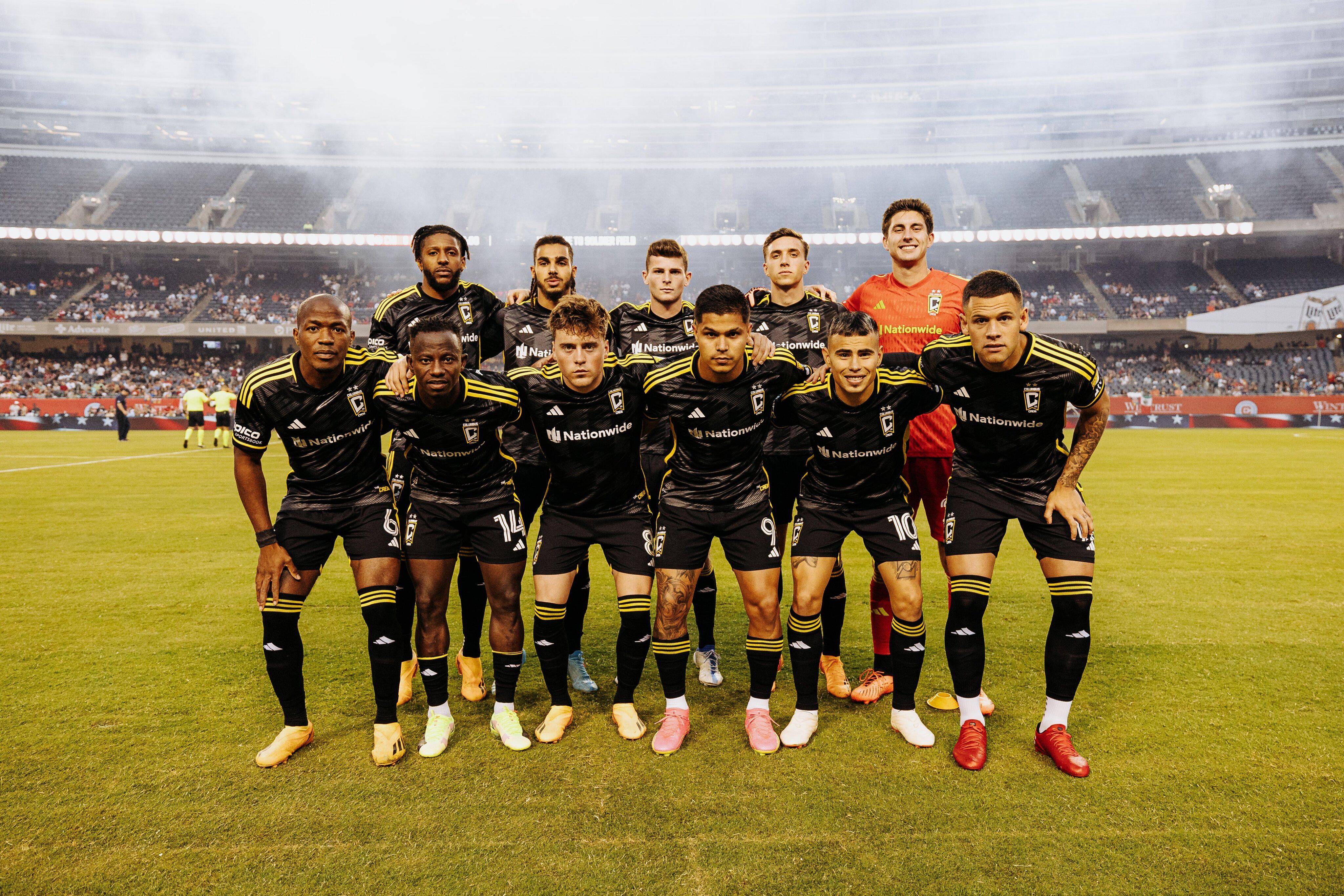 Once inicial del Columbus Crew ante el Chicago Fire, por la MLS