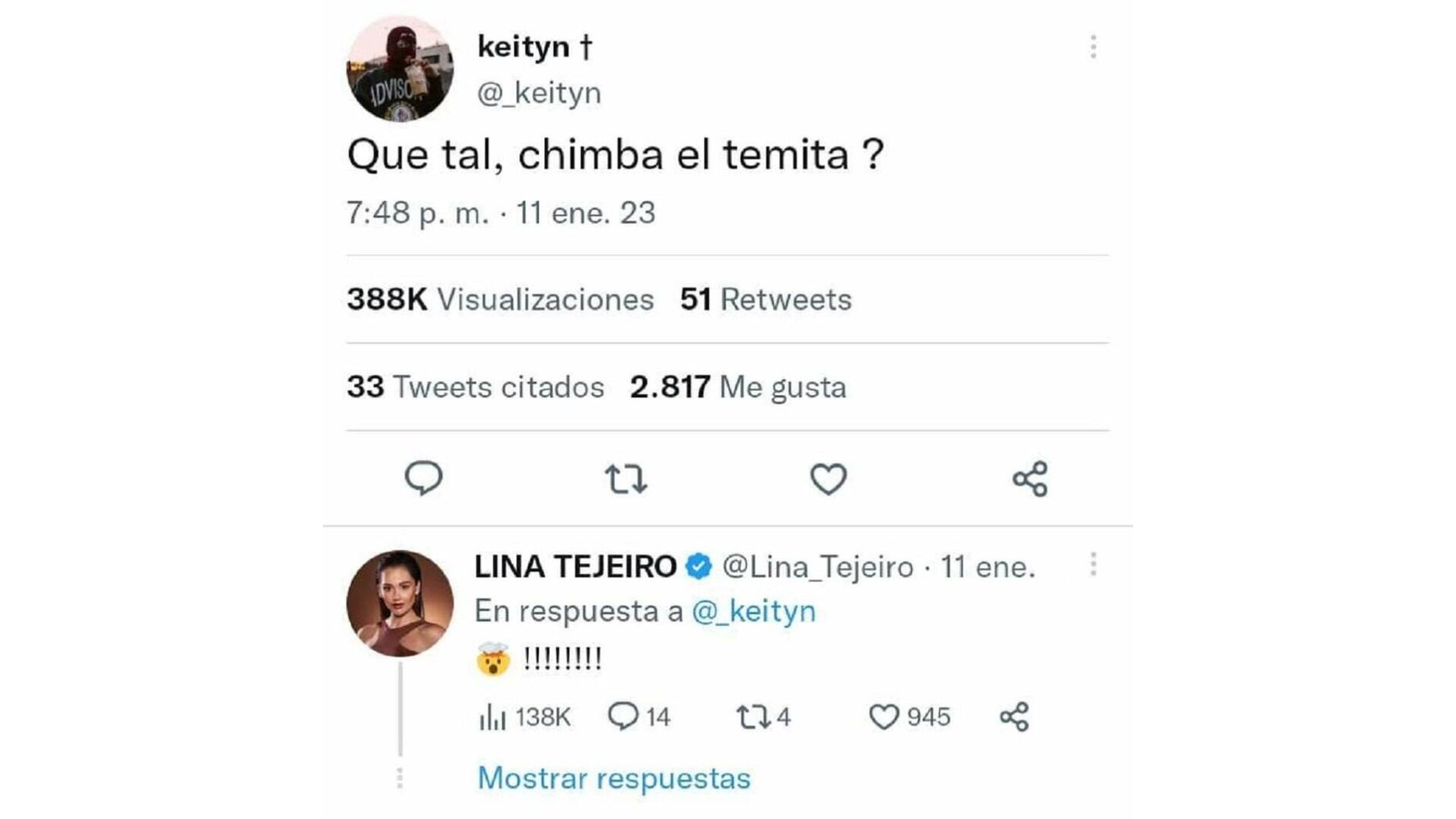 Publicación de Twitter