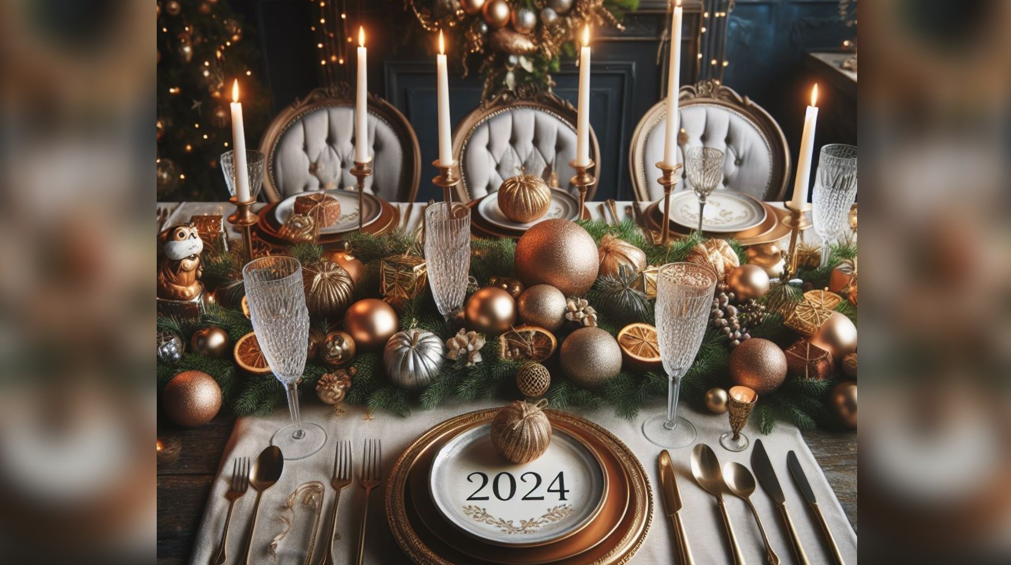 La decoración es un detalle especial para la cena de Año Nuevo.
