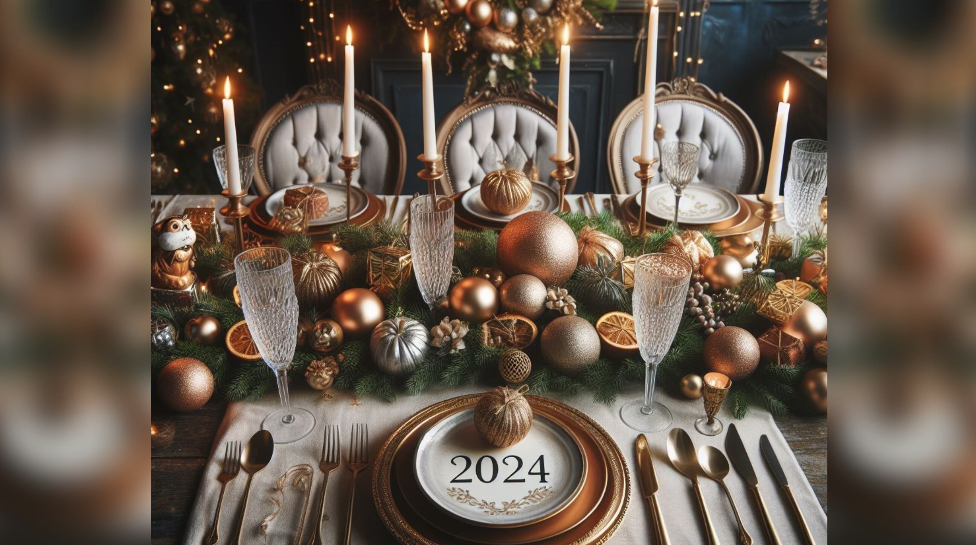 La decoración es un detalle especial para la cena de Año Nuevo.